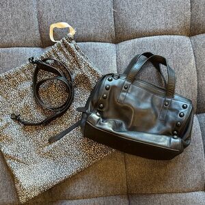 Loeffler Randall Black Studded Leather Crossbody Satchel